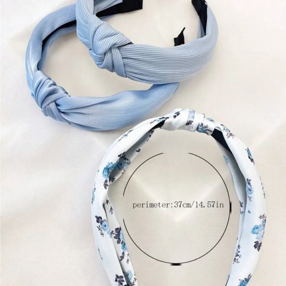 Blue floral‎ set of 3 headbands